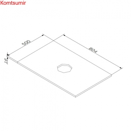M8FST0800WM Func, Столешница, 80 см, цвет белый матовый M8FST0800WM Func, Столешница, 80 см, цвет белый матовый