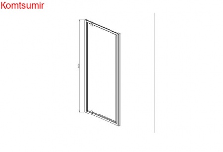 Aquatek Душевая дверь, распашная 200х100, черный матовый Aquatek Душевая дверь, распашная 200х100, черный матовый