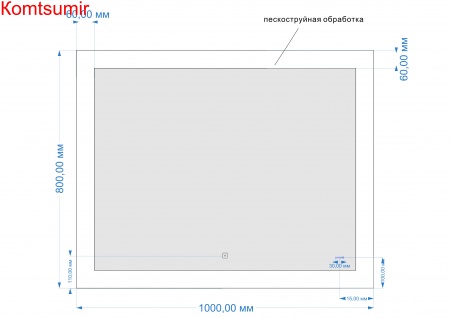 Зеркало: LED 030 design 100*80, с подсветкой, антизапотевание Сорт1 Зеркало: LED 030 design 100*80, с подсветкой, антизапотевание Сорт1
