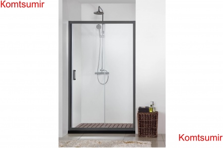 Aquatek Душевая дверь двухэлементная, раздвижная 200х120, черный матовый Aquatek Душевая дверь двухэлементная, раздвижная 200х120, черный матовый