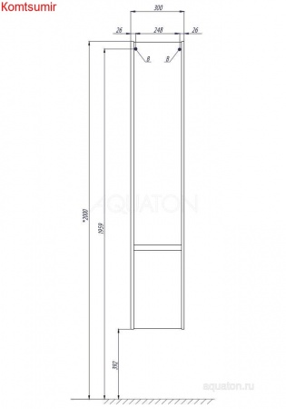 Пенал подвесной AQUATON Стоун, Сосна Арлингтон (1A228403SX850) Пенал подвесной AQUATON Стоун, Сосна Арлингтон (1A228403SX850)